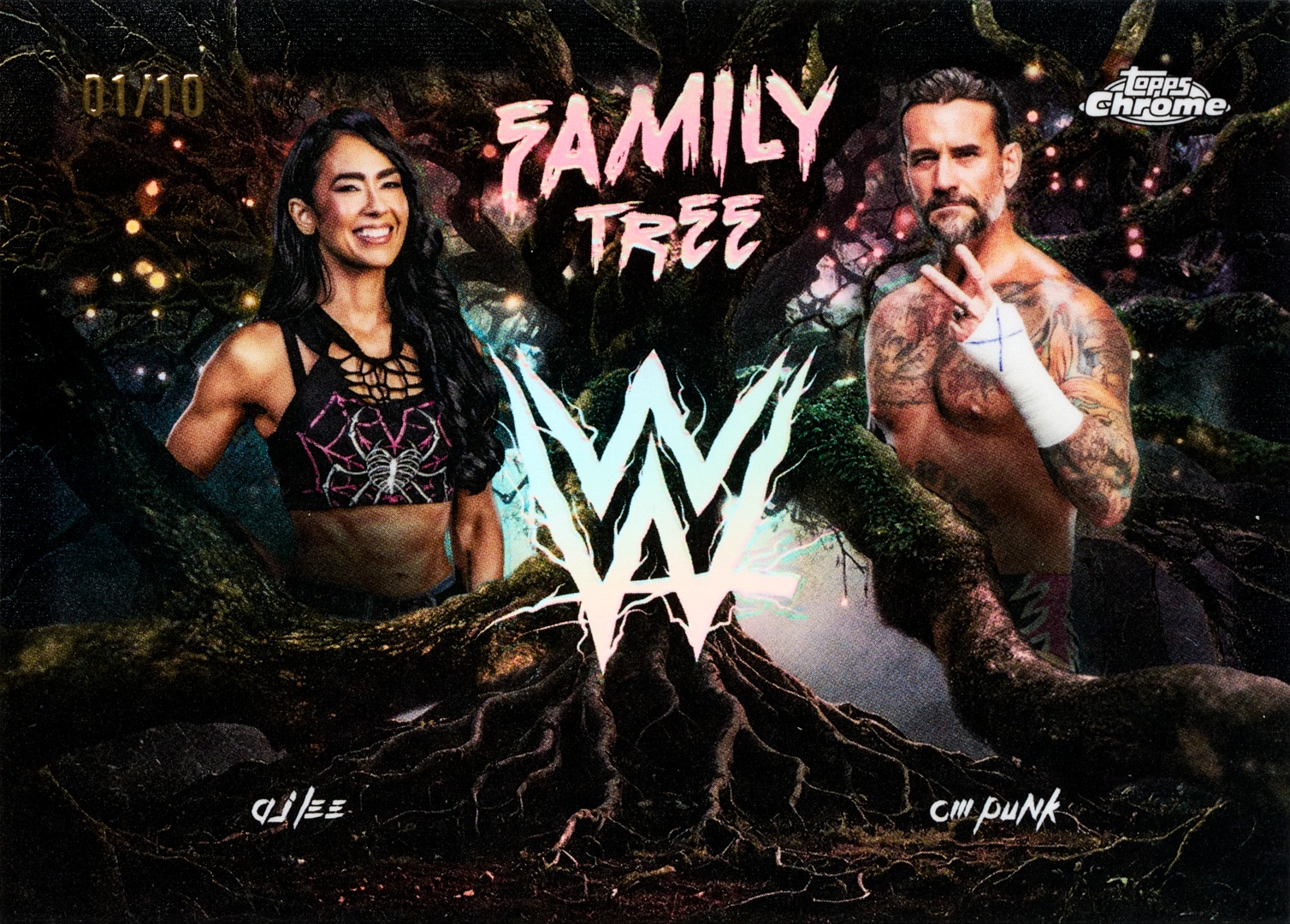 FIRST LOOK: AJ Lee & CM Punk's 'Family Tree' insert in 2026 Topps