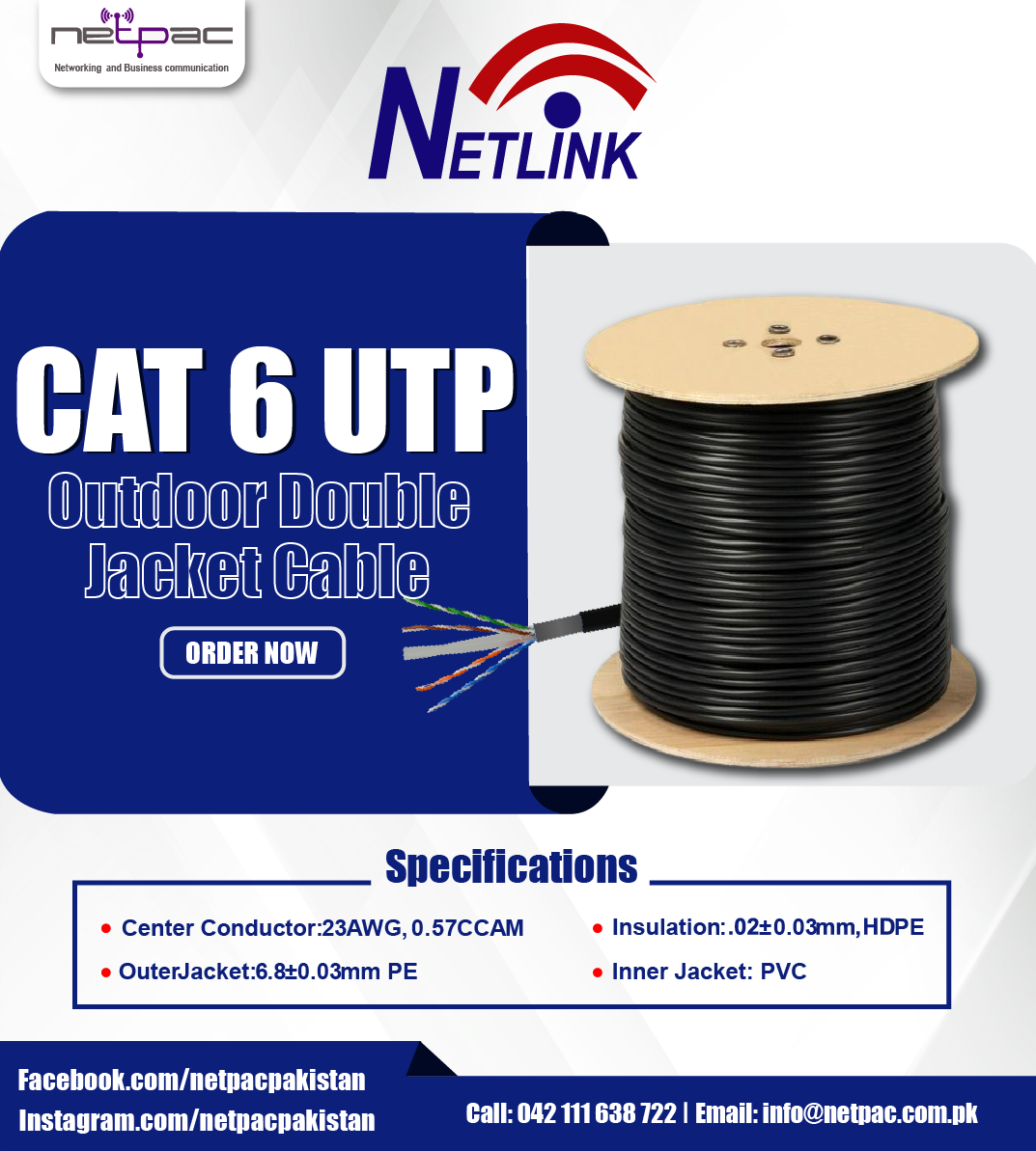 Netpac - Netlink UTP CAT 6 Double Jacket Please Feel... | Facebook