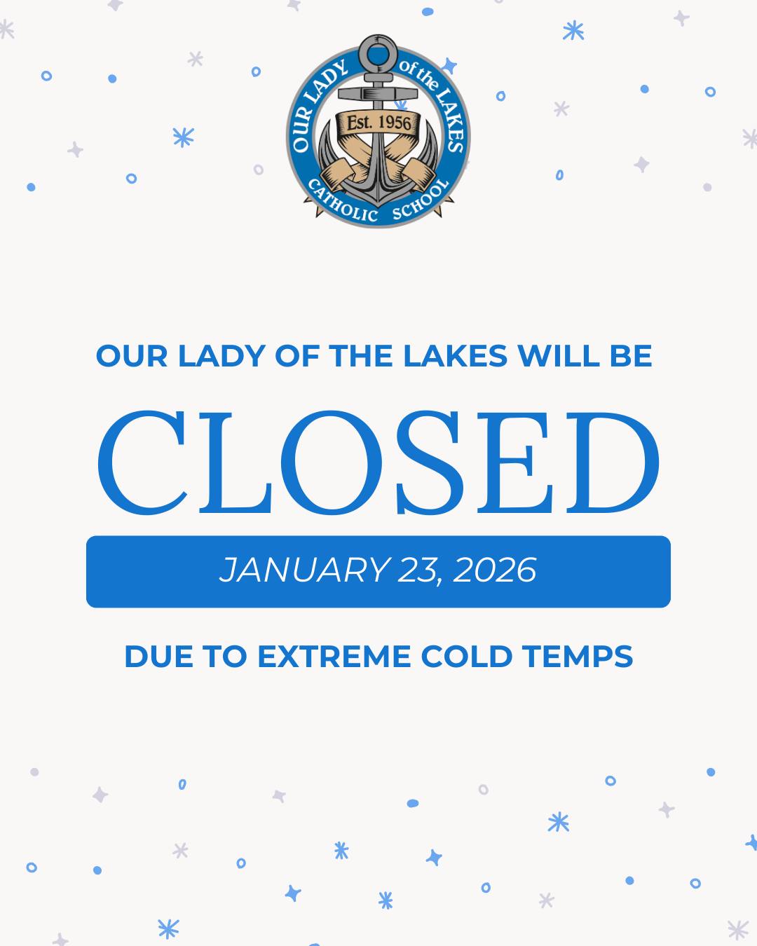 Waterford - ️ School Closure Announcement ️ Due to extreme cold ...