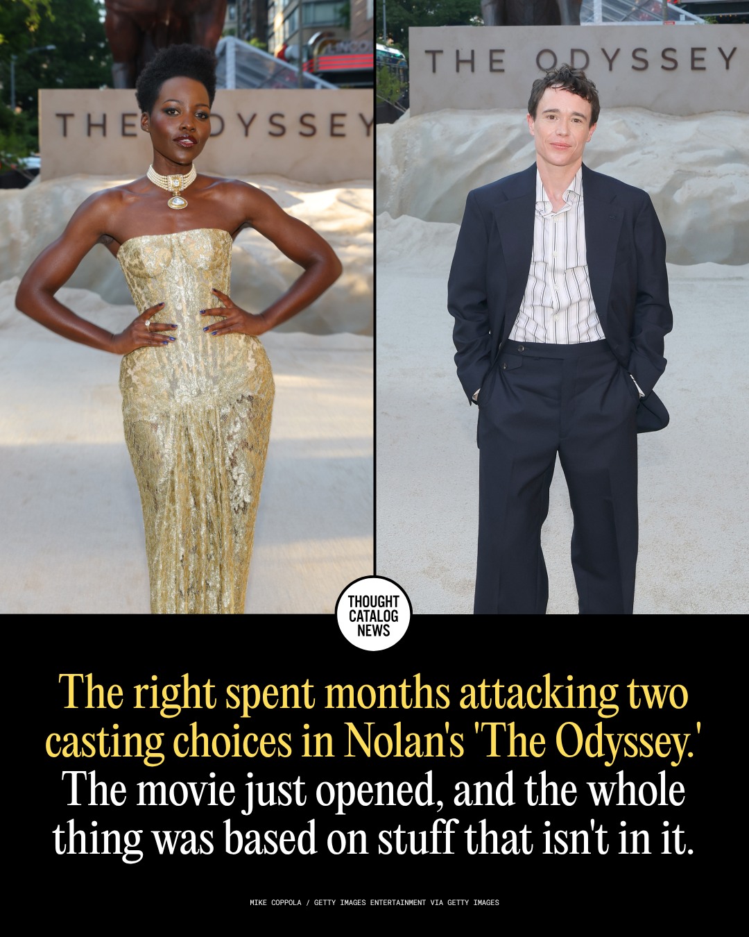 elliot page gold dress and Lupita Nyong'o face hate for false info SpringBridesmaid