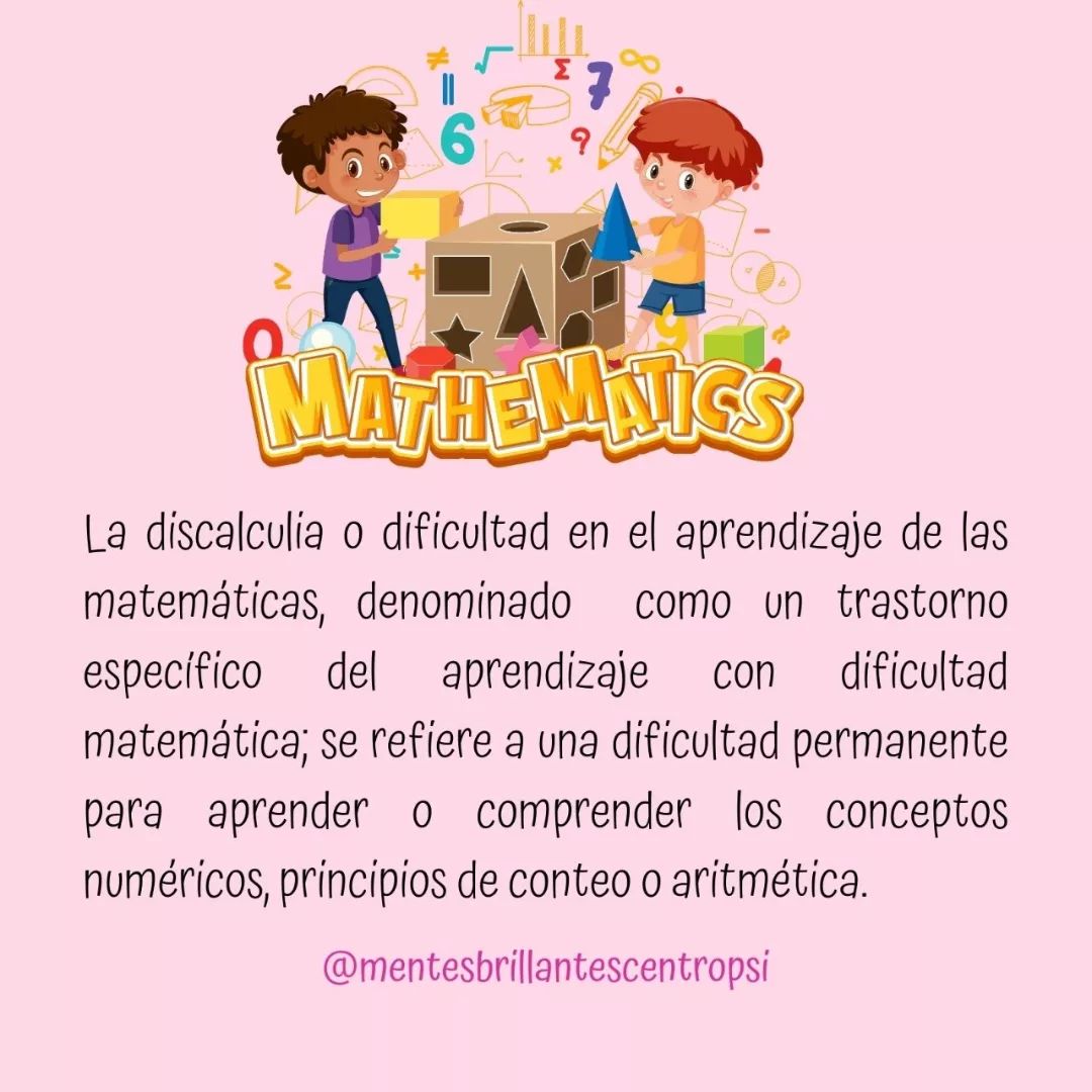 La discalculia es un trastorno... - La Pedagoga Infantil