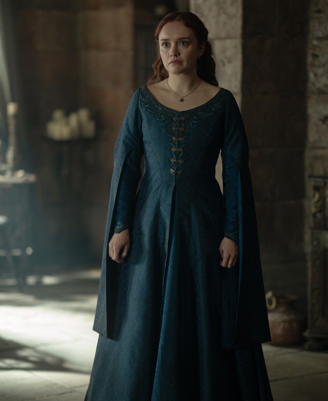 queen alicent green dress Hightower's fate in House of the Dragon alicent hightower blue dress