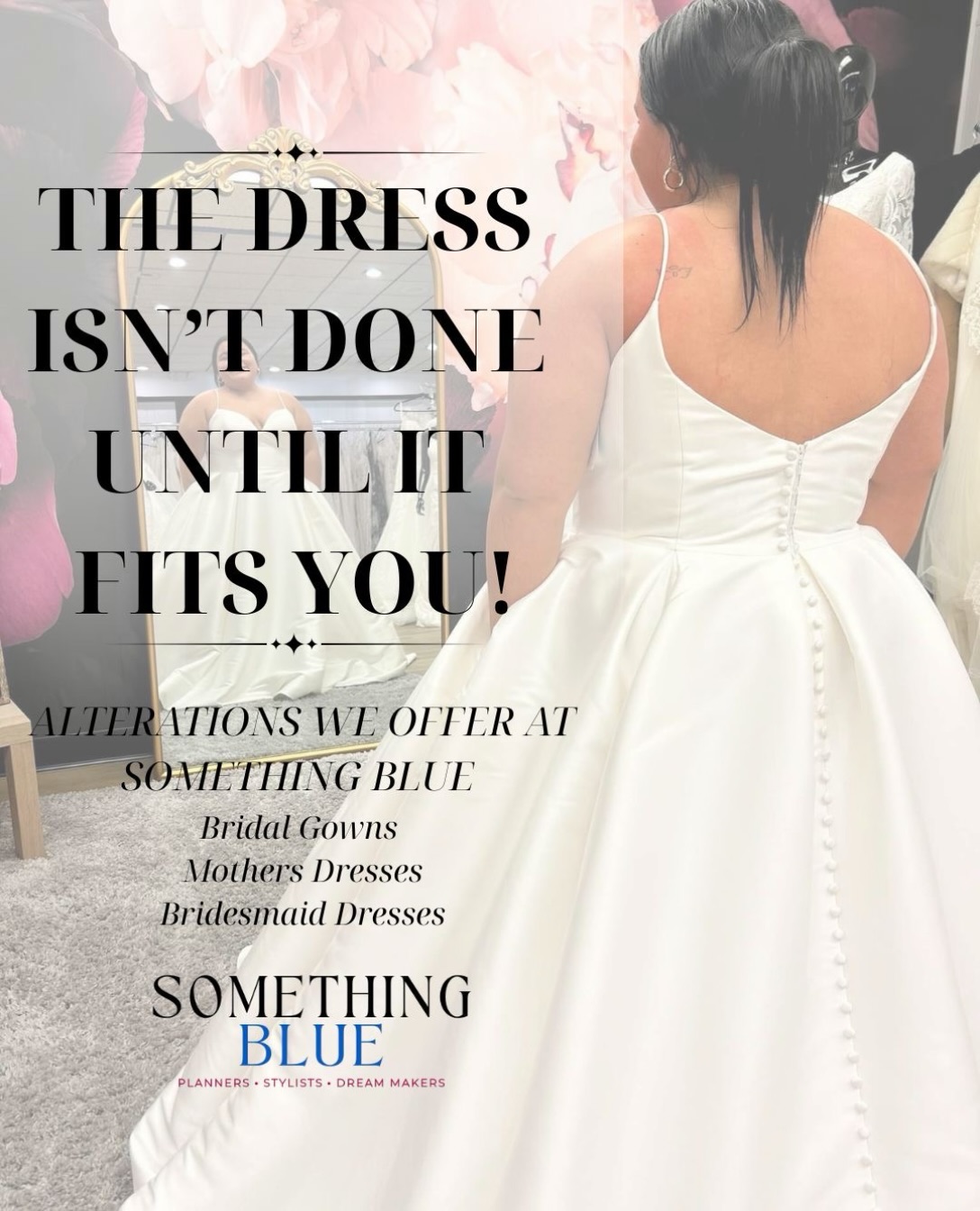 ✨ The dress isn't done until it fits you ✨ From bridal gowns to bridesmaid dresses and mothers' gowns, our in-house alterations team is here to make sure your dress doesn't just