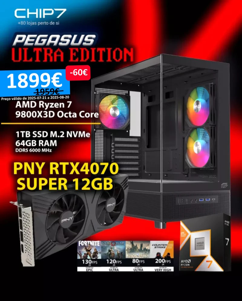 Chip7 Évora - COMPUTADOR GAMING - AMD RYZEN 7 9800X3D /... | Facebook