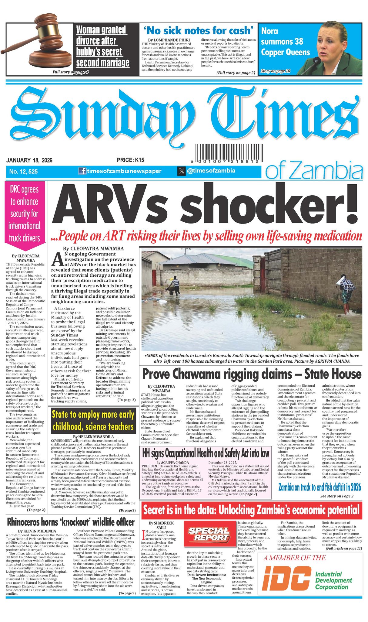 Sunday Times of Zambia... - Times of Zambia - TOZ | Facebook