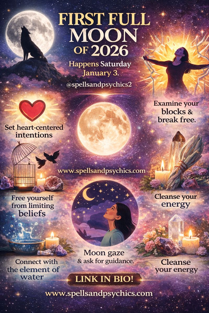 Spells - The first full moon of 2026 is here This moment is ideal for ...