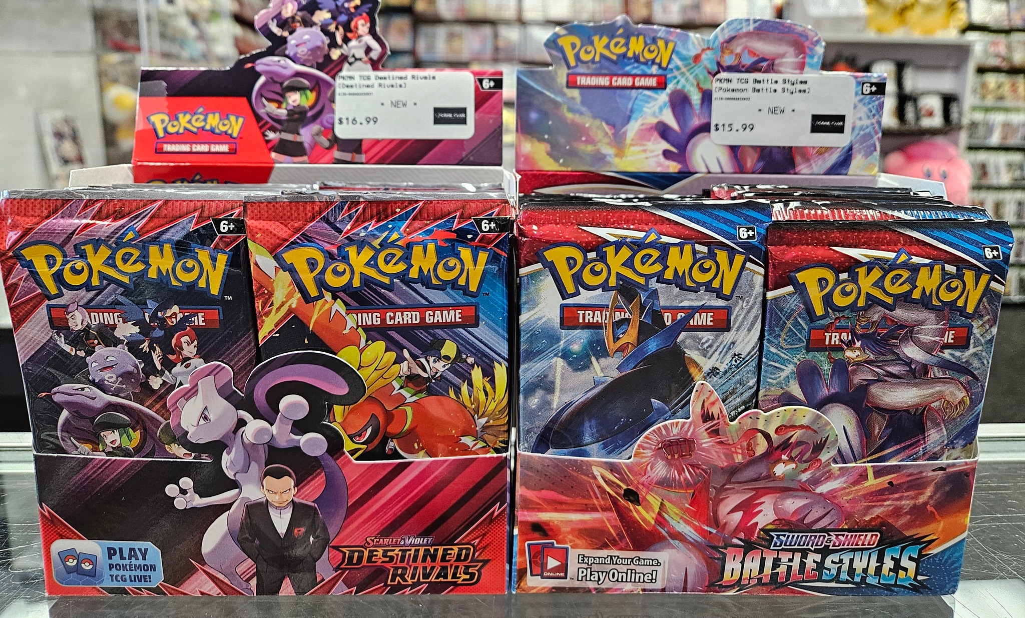 american pokemon booster box The Hobby Lair Deluxe Case and Meowth ex Ninja Spinner Booster Box -