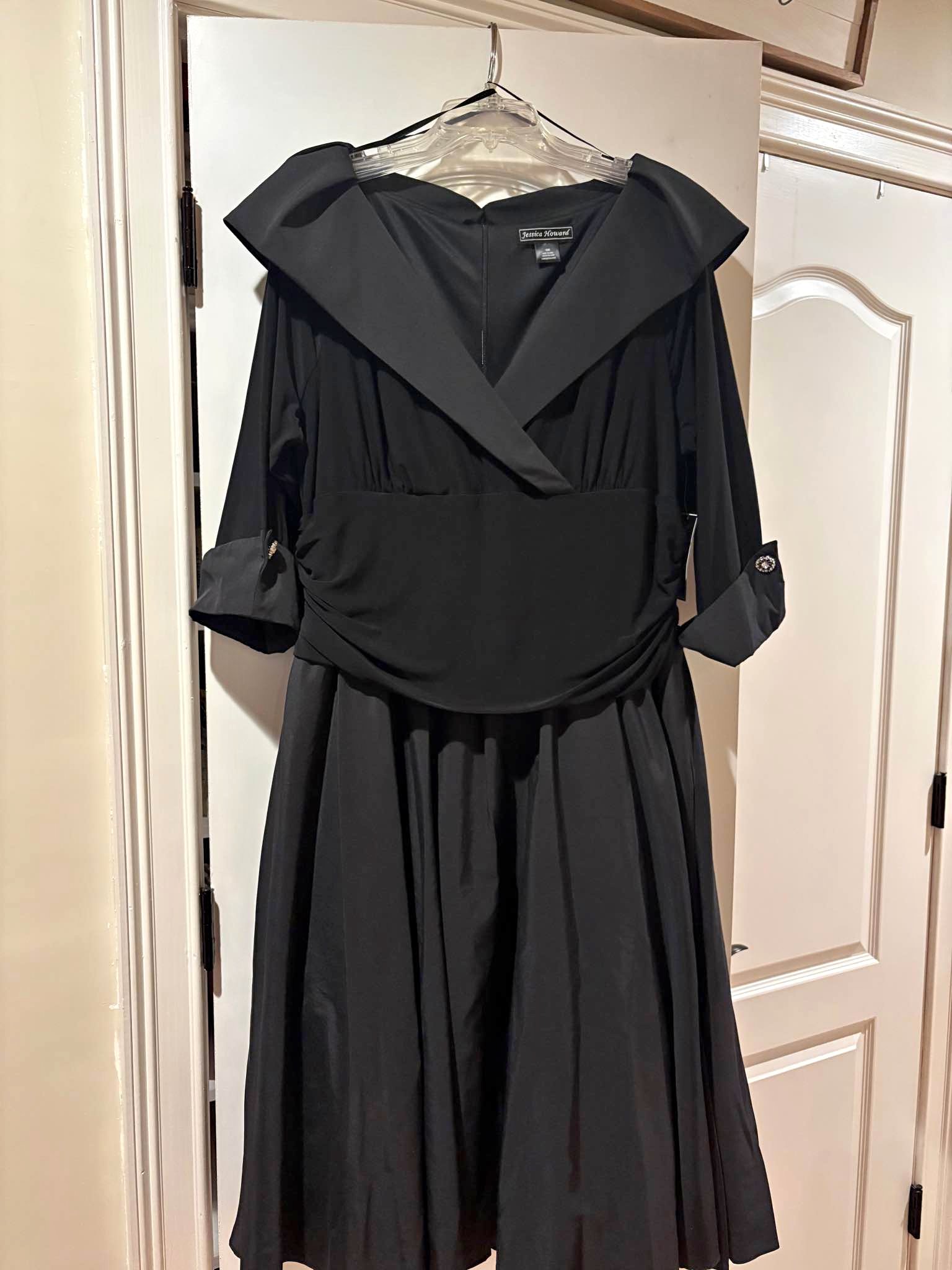 jessica howard portrait-collar a-line dress Jersey Taffeta 3/4 Sleeve Portrait Collar Ruched A- Line Midi Black 16W- NWT - Dresses - Flowery Branch, Georgia | Facebook Marketplace Calvin Klein Floral Cotton 2ndjunechecks Size:EU50 Maxi dresses A full