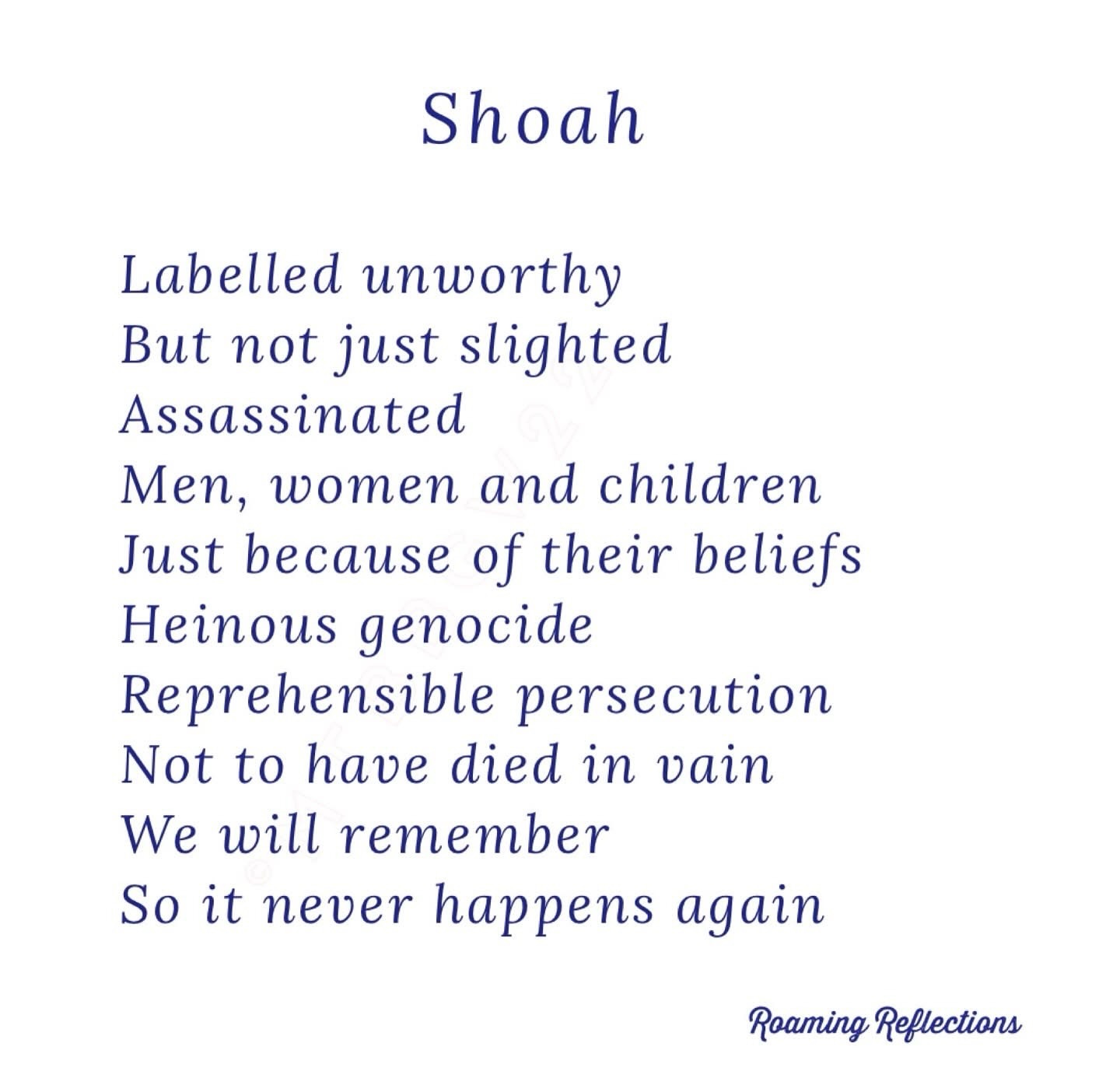 Roaming - Shoah #internationalholocaustremembranceday # ...
