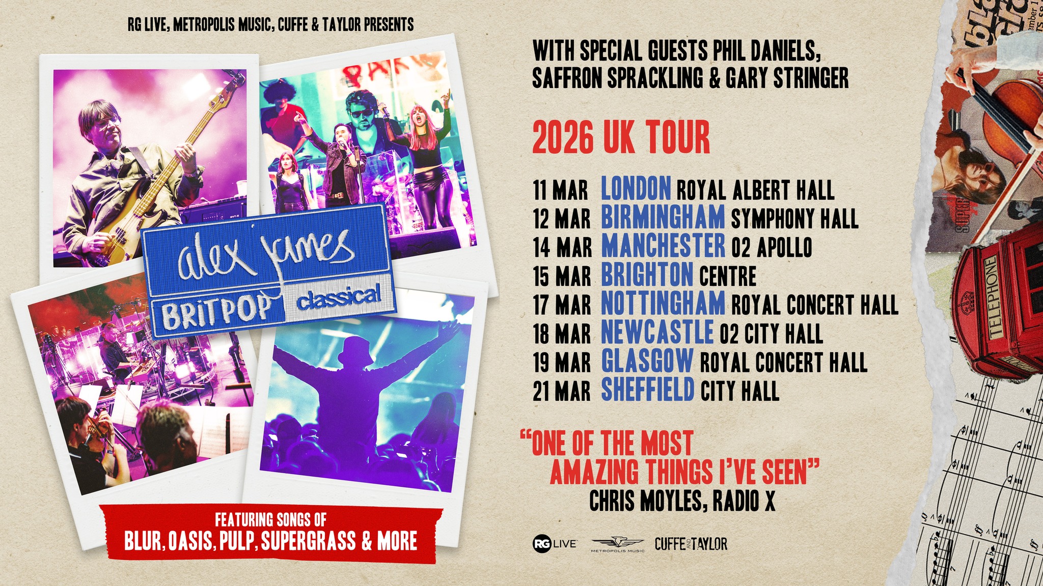 Live Nation UK - ON SALE NOW: Alex James Co. will take the... | Facebook