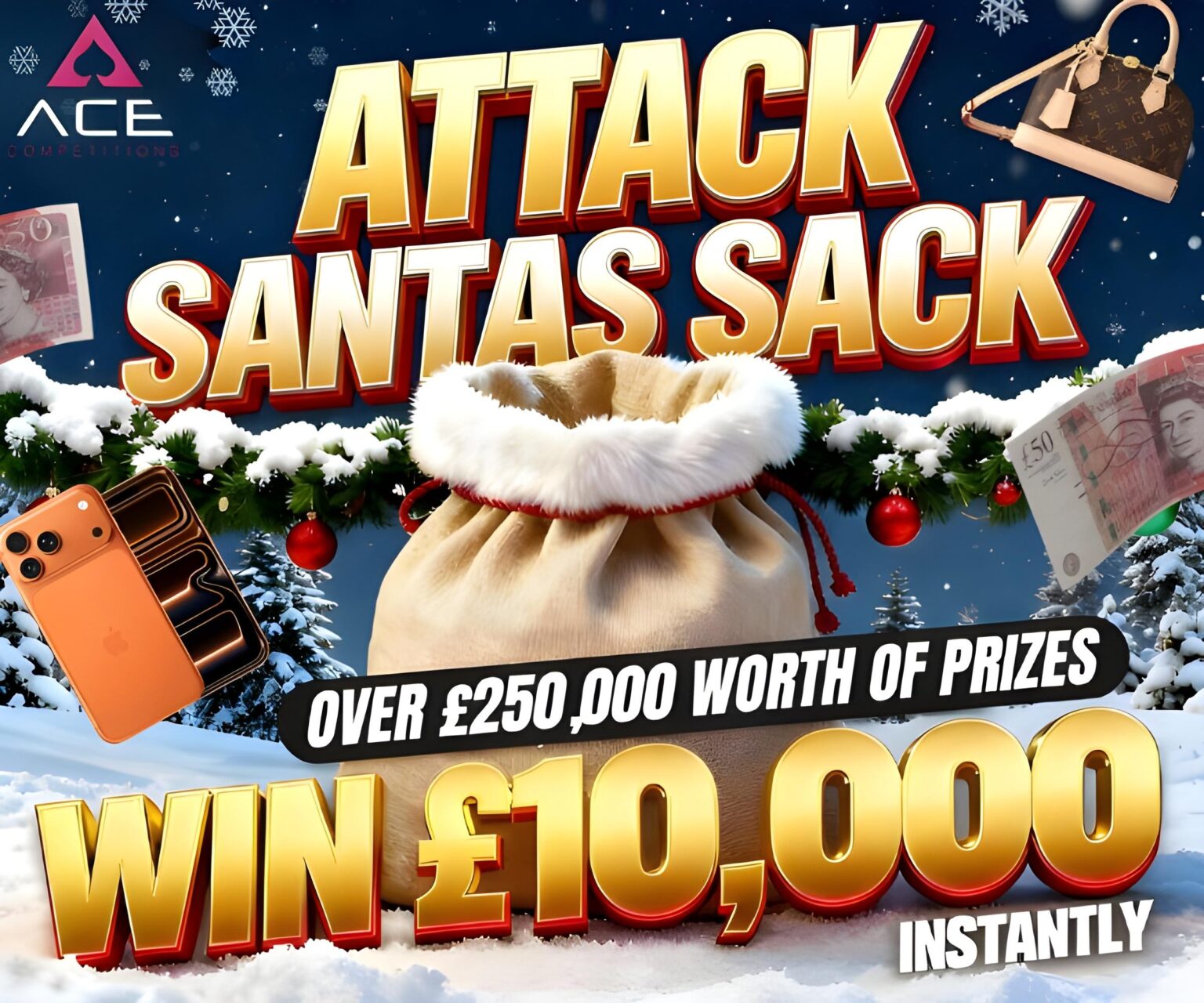 Ace - Attack Santa’s sack now with a huge £10,000 ready to be won ...