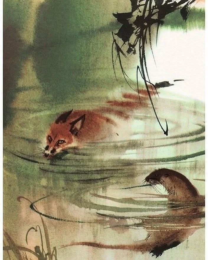 Mirko Hanak (Czech, 1921 — 1971) Illustration from the book