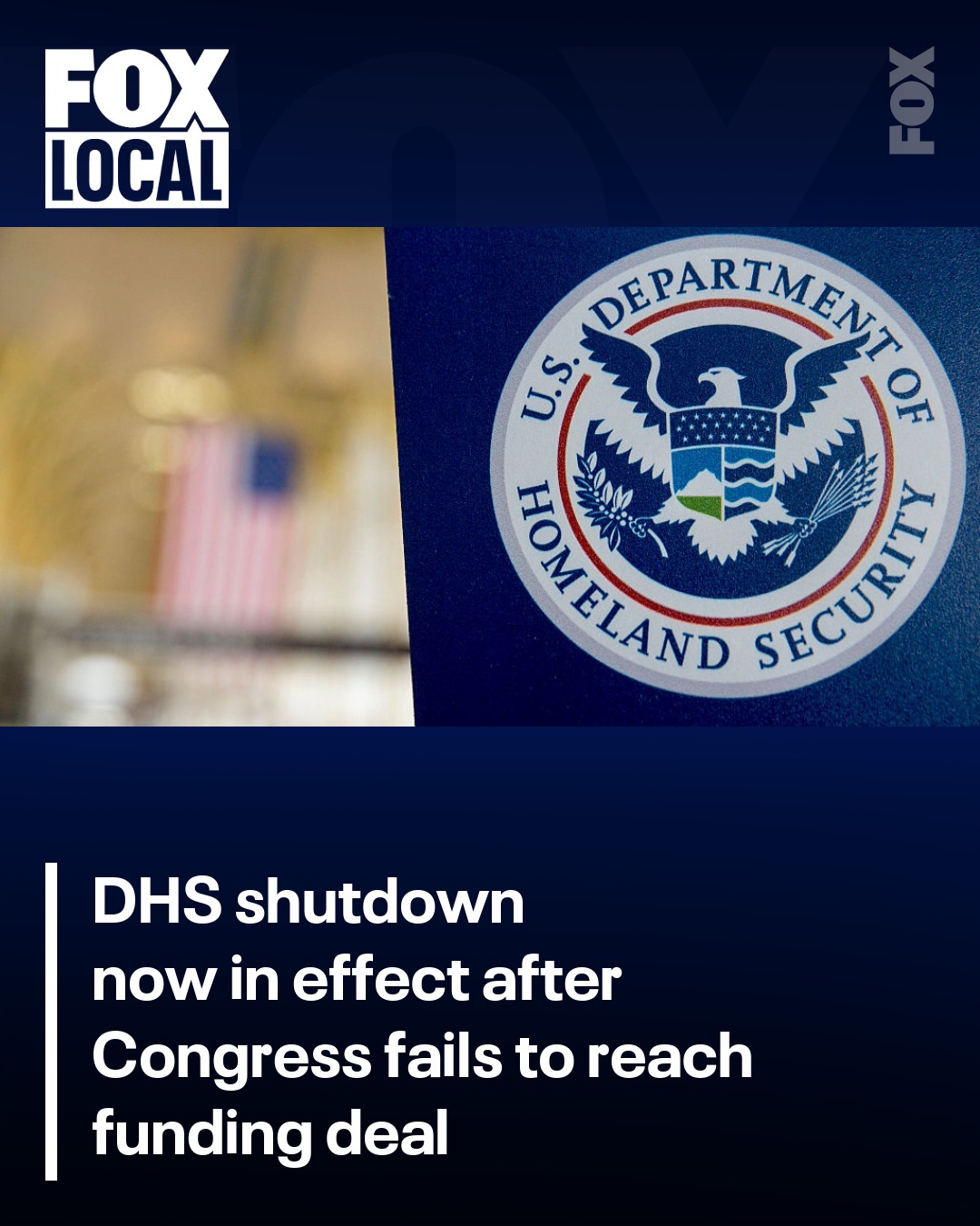 FOX - The Department of Homeland Security is now partially shut down ...