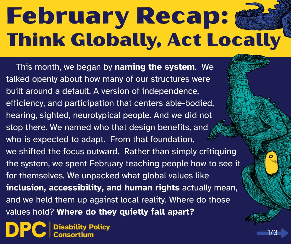 February Recap: Think... - Disability Policy Consortium | Facebook