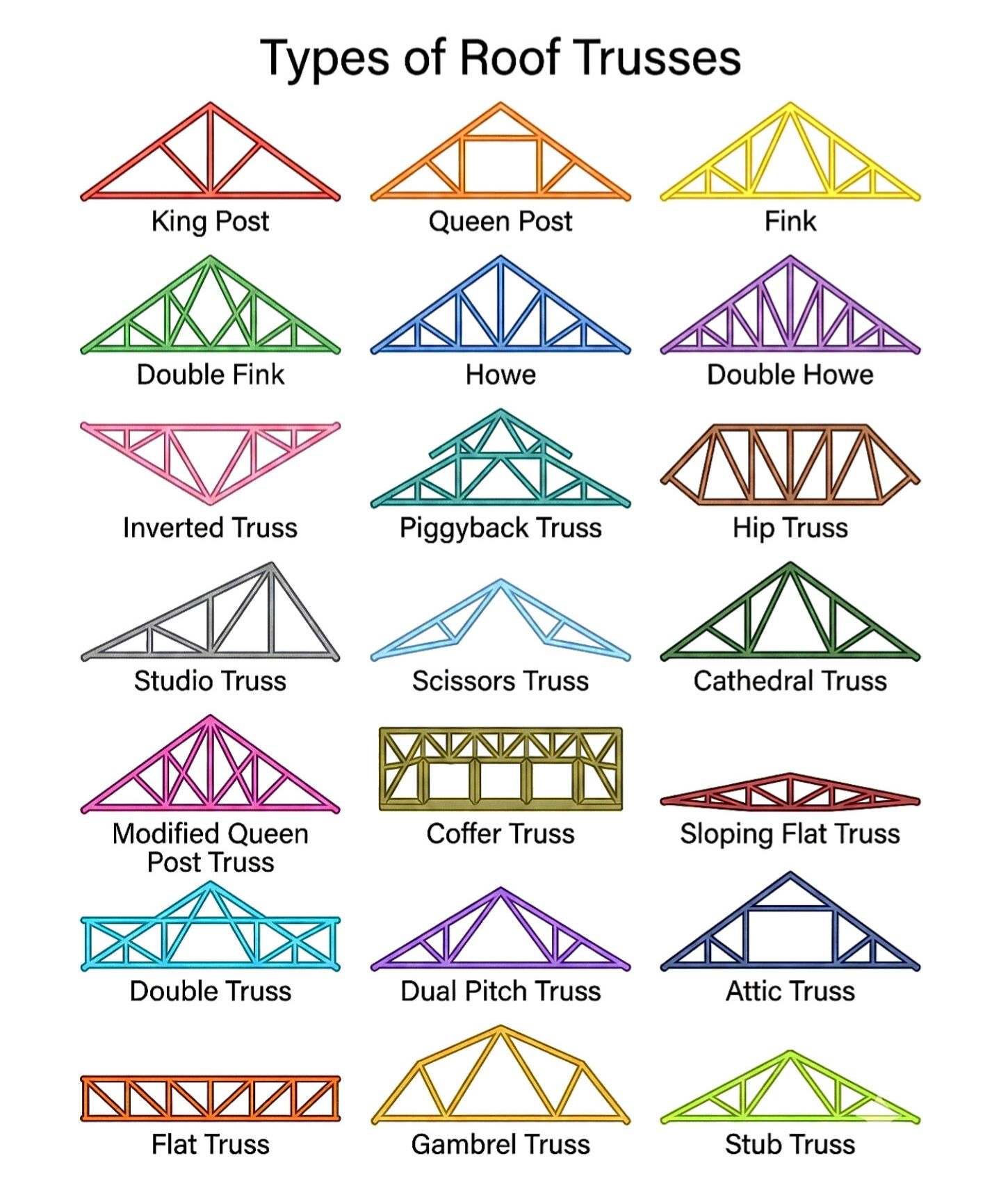 Types of Roof Trusses #RoofTruss... - Civil Engineers Help | Facebook