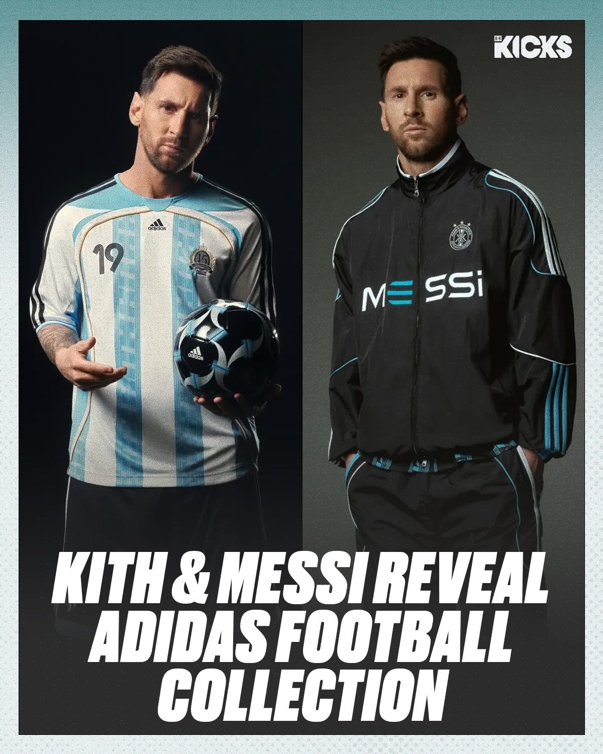 leomessi, @kith, and @adidasusfootball revealed a collection 