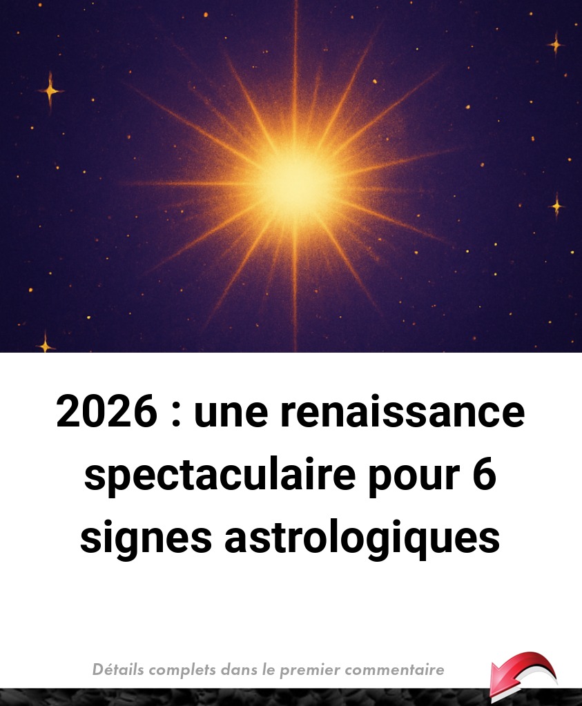 Actualité, - 2026 : une renaissance spectaculaire pour 6 signes ...