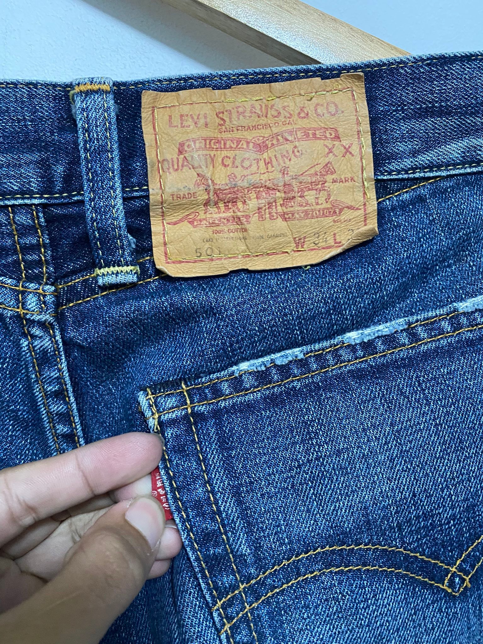 LEVIS LVC 00s 1971 Reprint 501 66 Early Big E Selvedge Jeans Made 