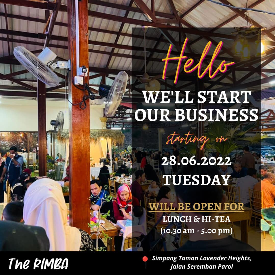 The RIMBA, - Hello guys ‼️ We are opening soon 😍. Do come and support ...