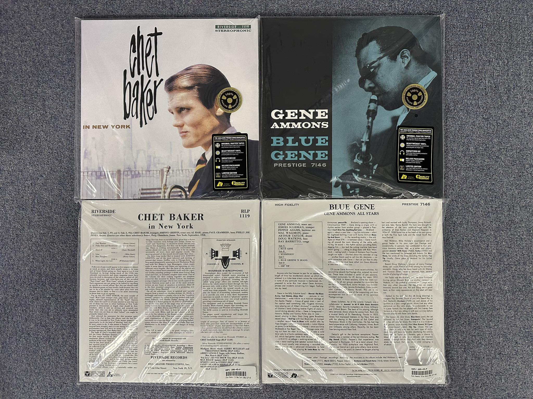 上次一到即斷，現再度到貨！ 45rpm x 2 LPs Chet Baker - In New York 