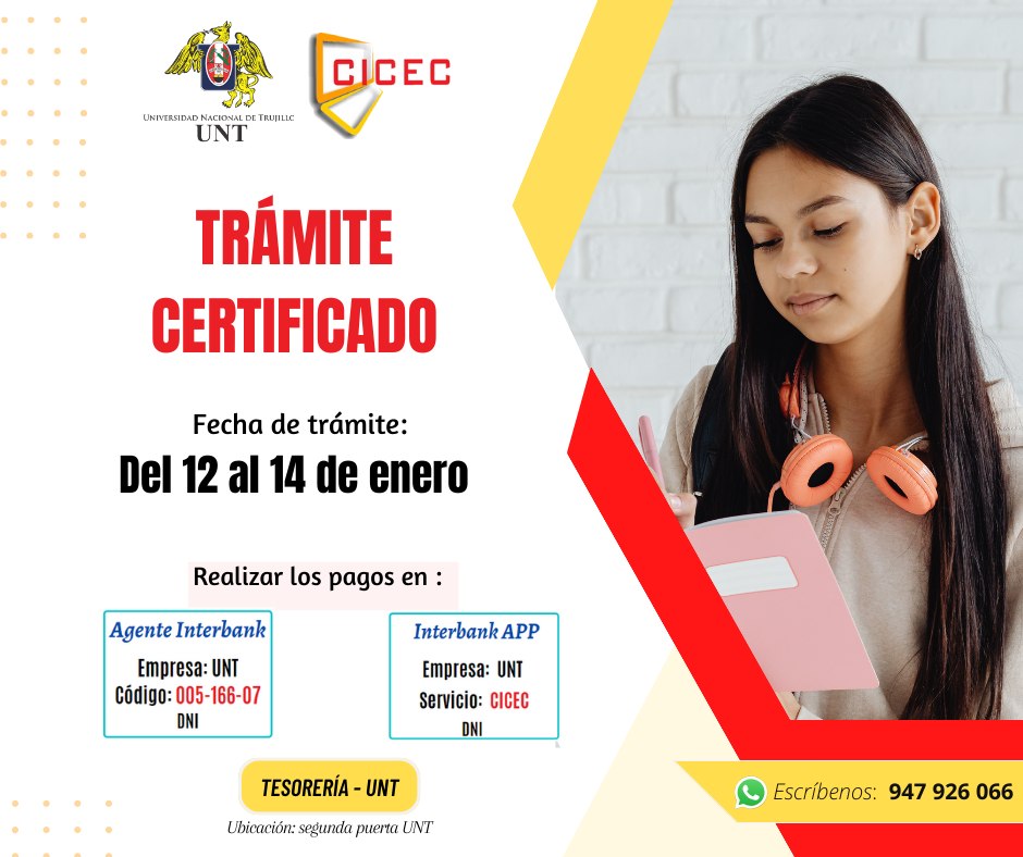 Cicec - TRÁMITE DE CERTIFICADO DEL 12 AL 14 DE ENERO 👇 Enlace de ...