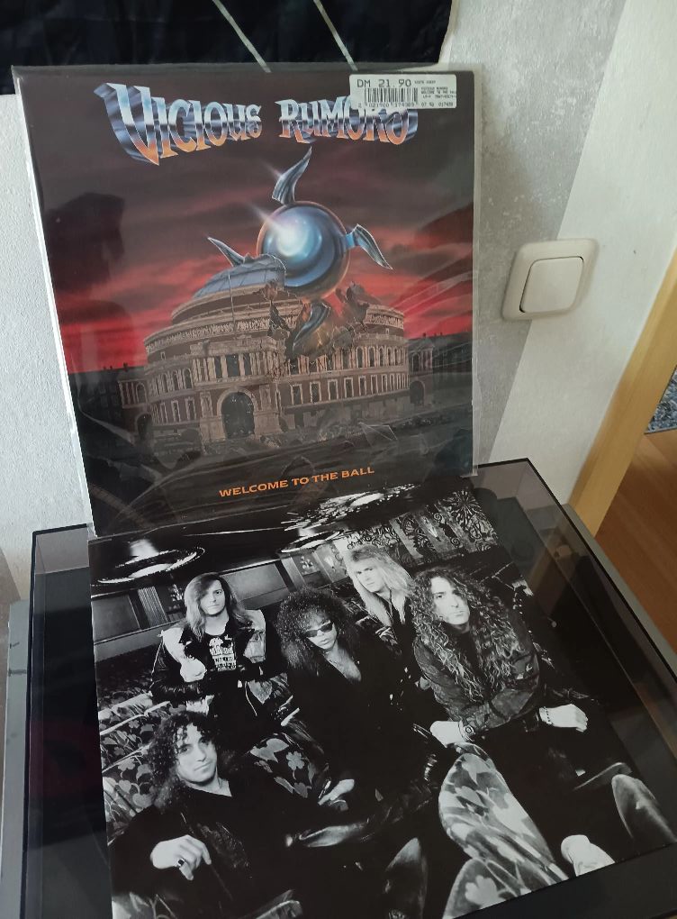 Vicious Rumors signed 1991 promo poster
