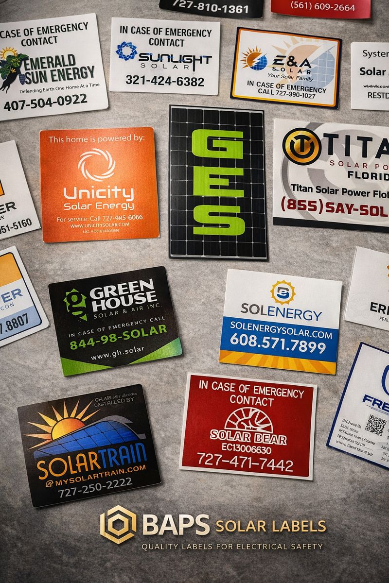 Solar - 🔆 Another custom label order complete! 🔆 At BAPS Solar Labels ...