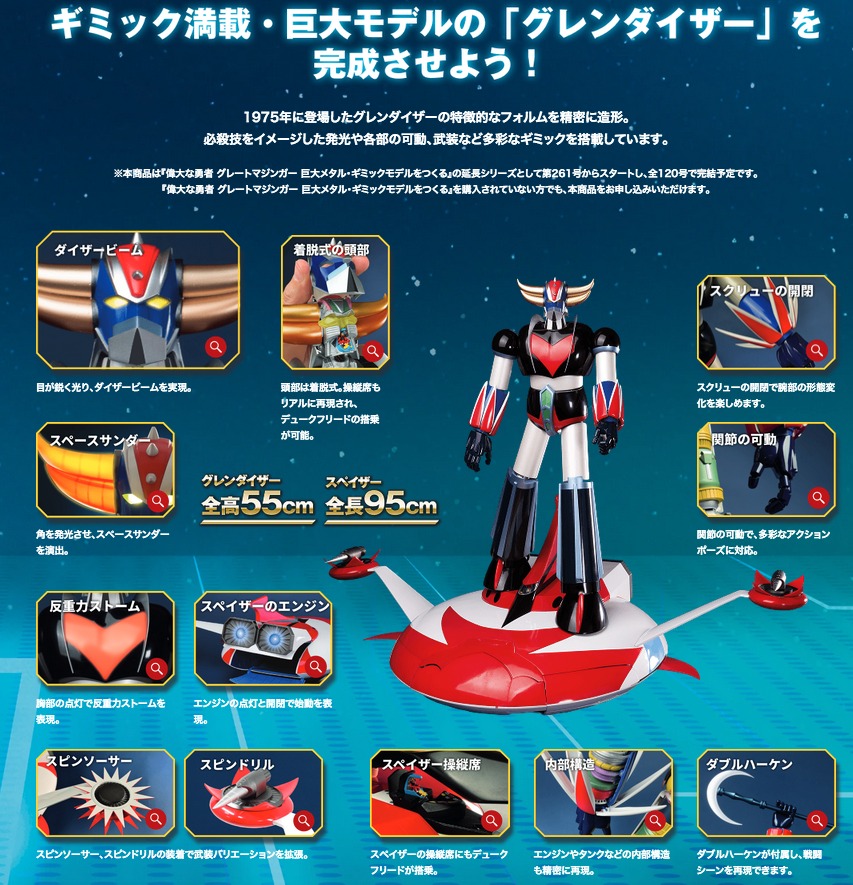 Hachette 日本 #模型 期刊 #巨靈神 + UFO 發布 #UFOロボ #グレン