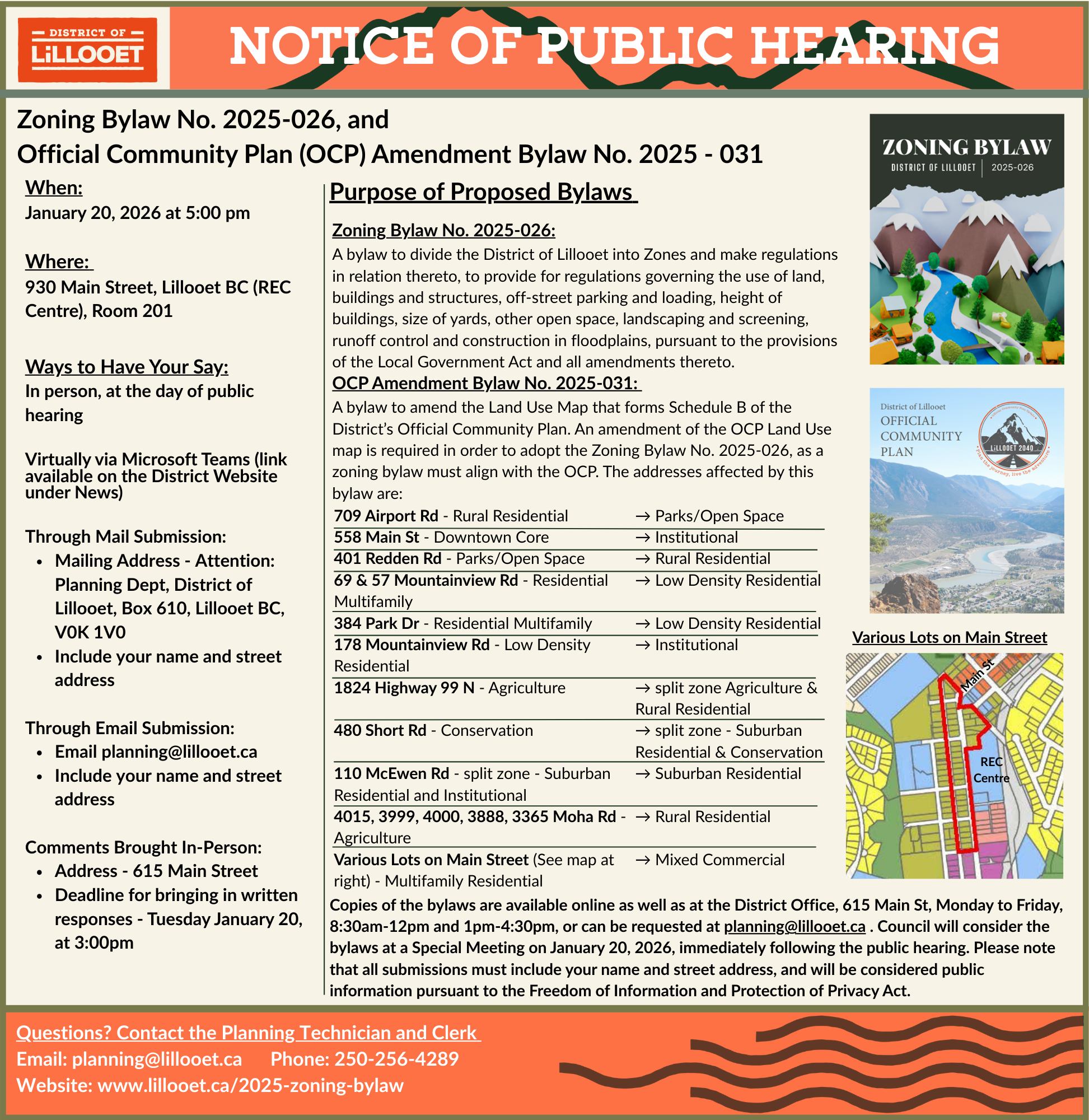 Tonight is the Public Hearing for... - District of Lillooet | Facebook