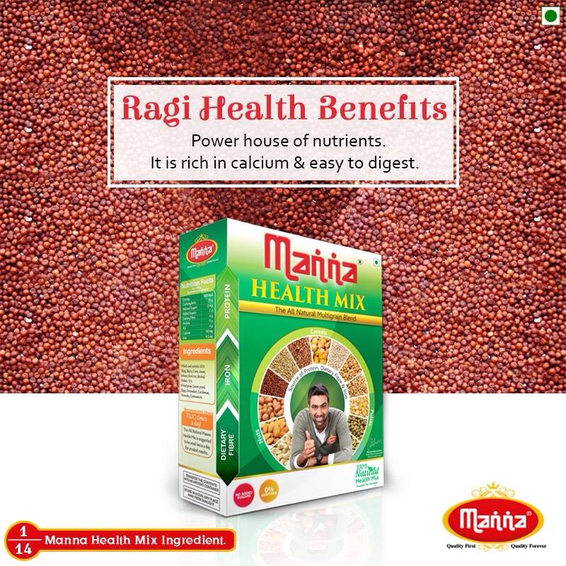 Manna Foods - #Ragi Health Benefits - Power house of nutrients. It is ...