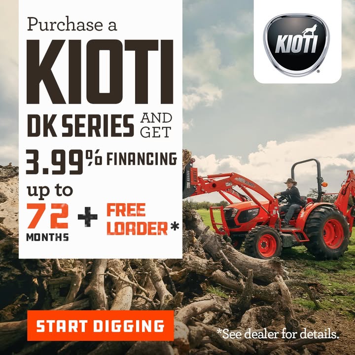 American - Dig into savings on a new KIOTI DK Series tractor. Purchase ...