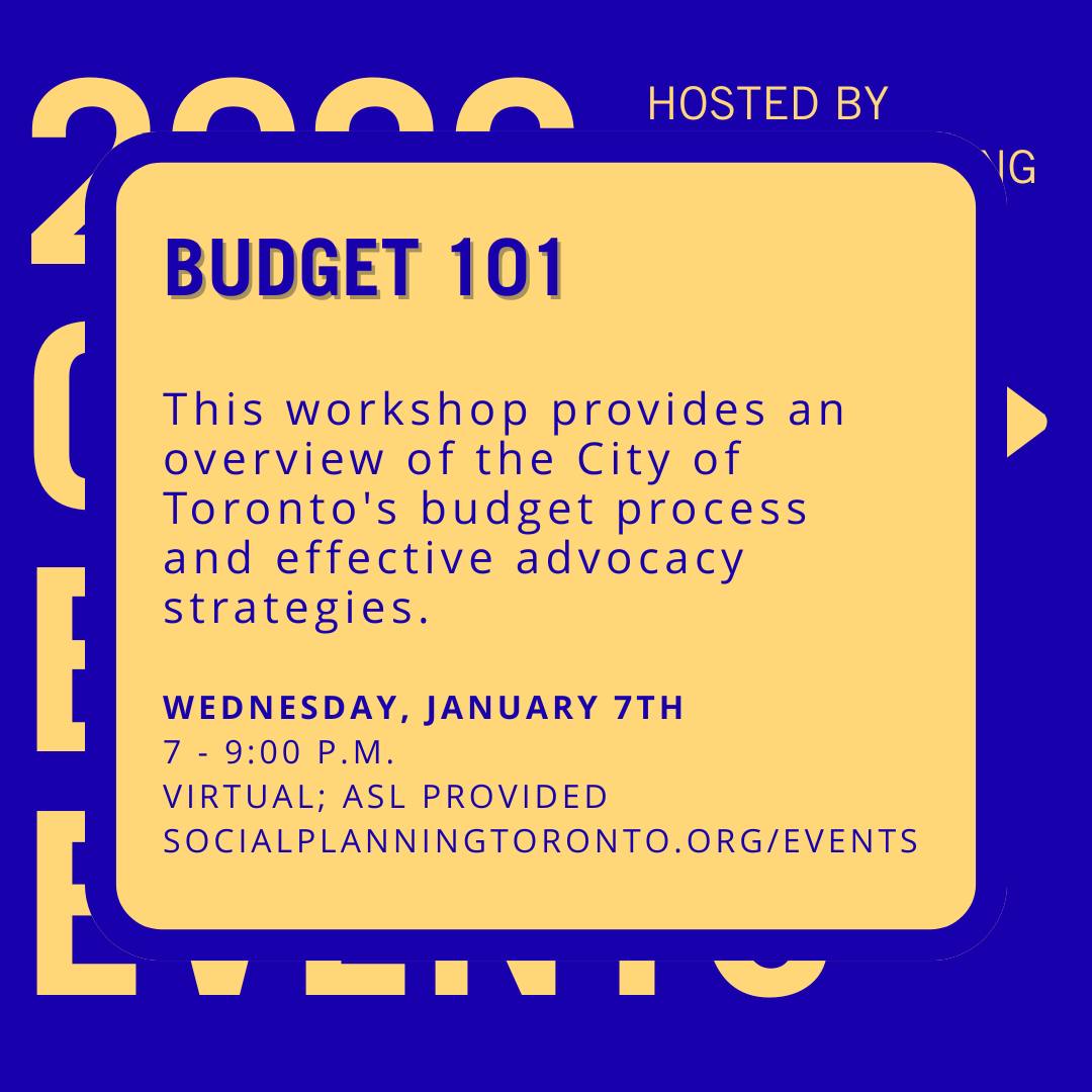 Social - Our Budget 101 workshop will provide an overview of the City ...