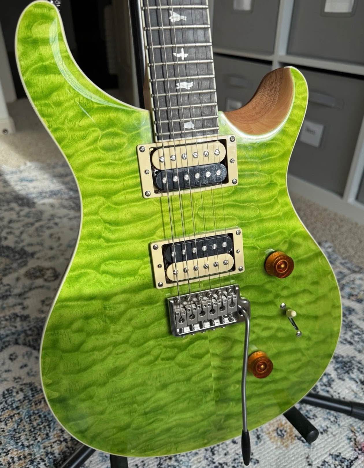 PRS SE Custom 24 Eriza Verde Quilt Electric Guitar - Electric Guitars ...