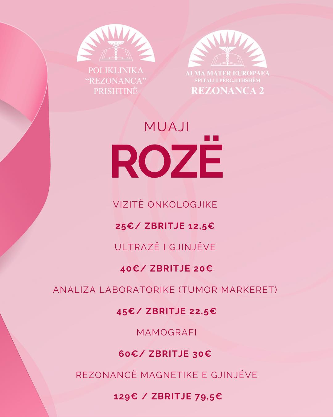 Poliklinika - 🎀 Muaji Rozë në Rezonanca 🎀 Shëndeti i gjirit është ...