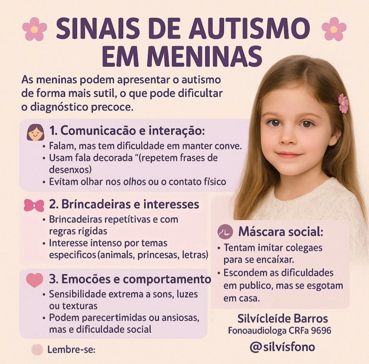 Comunidade - 🌸 SINAIS DE AUTISMO EM MENINAS 🌸 As meninas podem ...