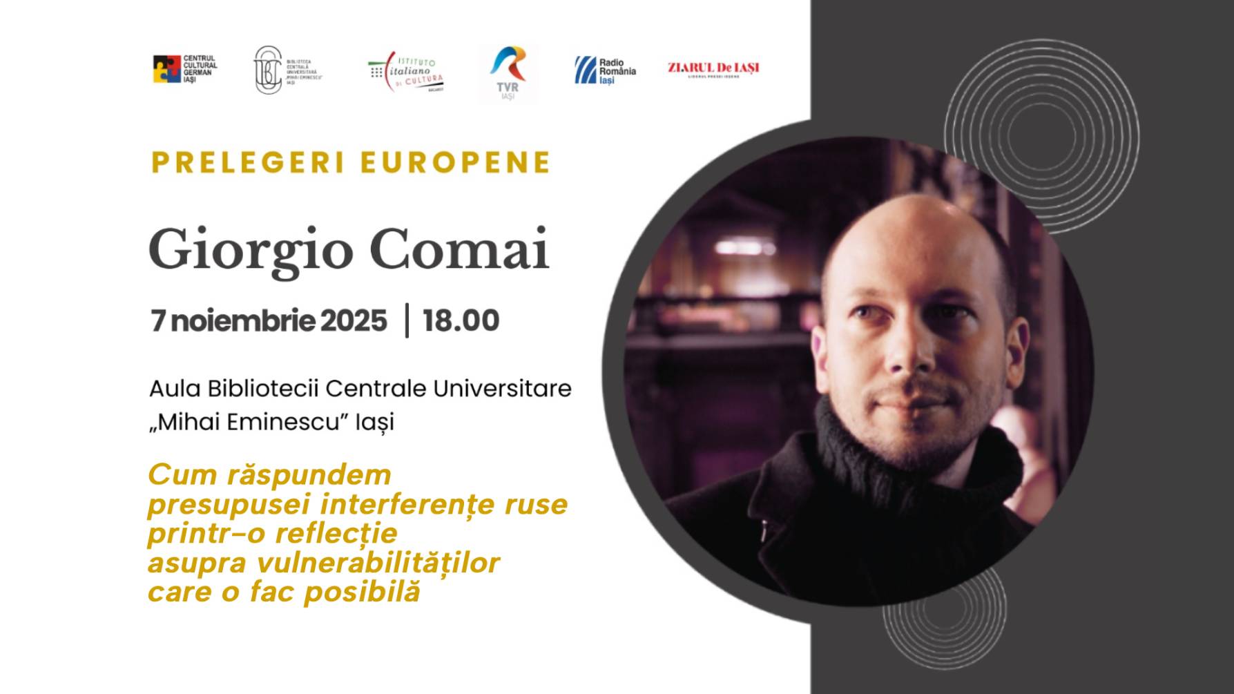 Prelegeri Europene | Giorgio Comai (IT)