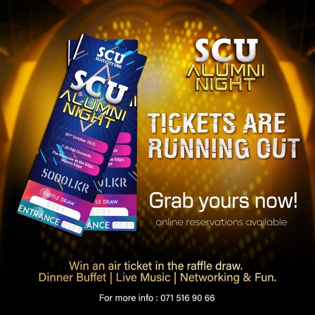 SLIIT - 🎟️ Tickets Now Available – SCU Alumni Night 2025 🎉 Don’t miss ...
