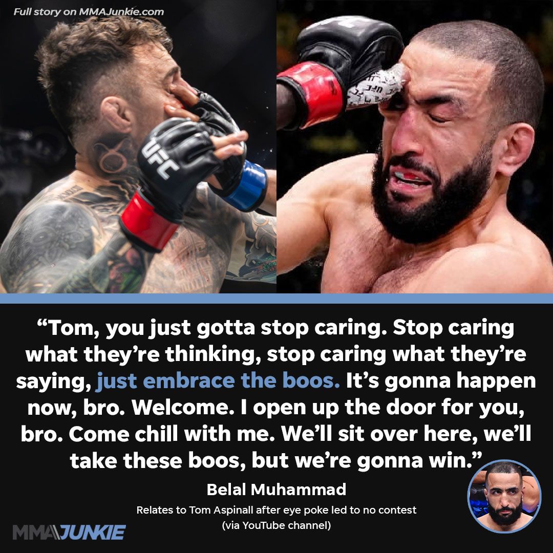 MMA - Belal Muhammad gives advice to Tom Aspinall after having a big ...
