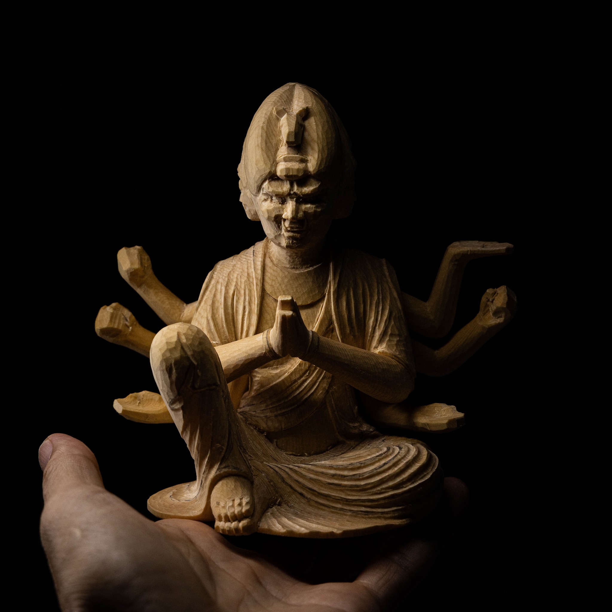 □虚空蔵菩薩像（二代目） 令和六年 十月 謹刻 −総高90cm 檜葉 漆箔