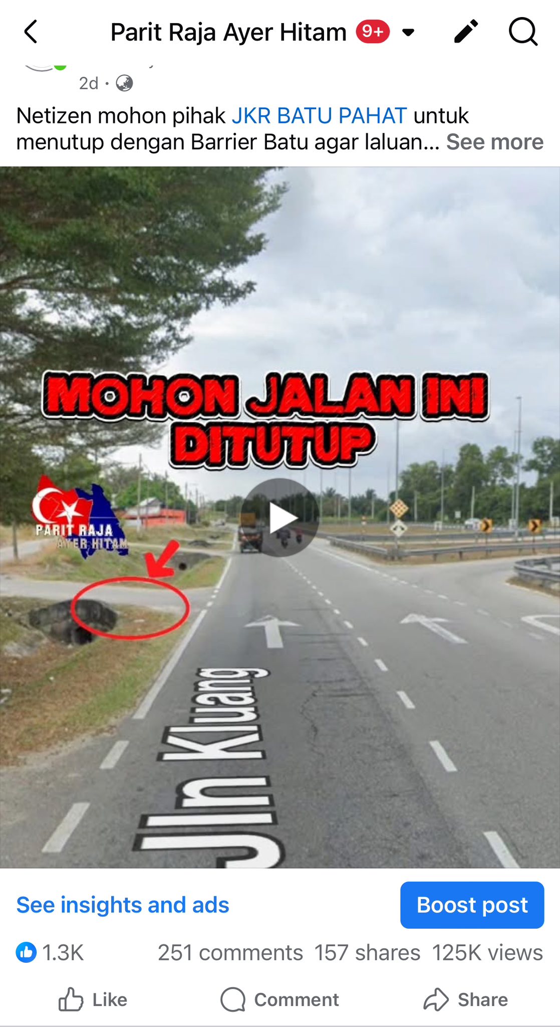 Parit Raja Ayer Hitam added a new... - Parit Raja Ayer Hitam