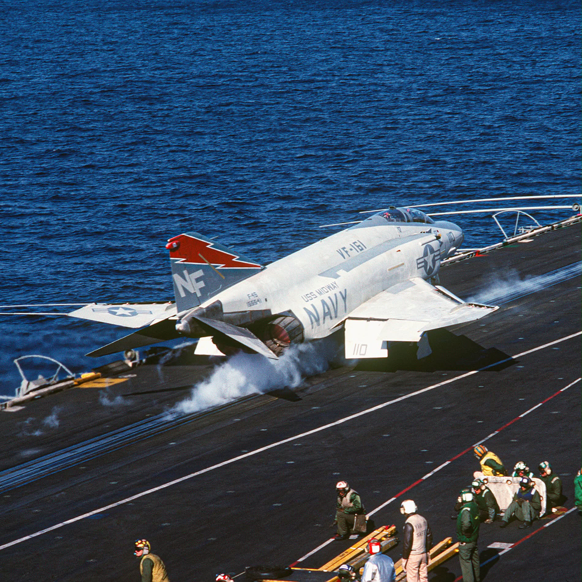 F-4J take off from USS Midway, April 1983 ❤️ 📸 by David B. Loveall