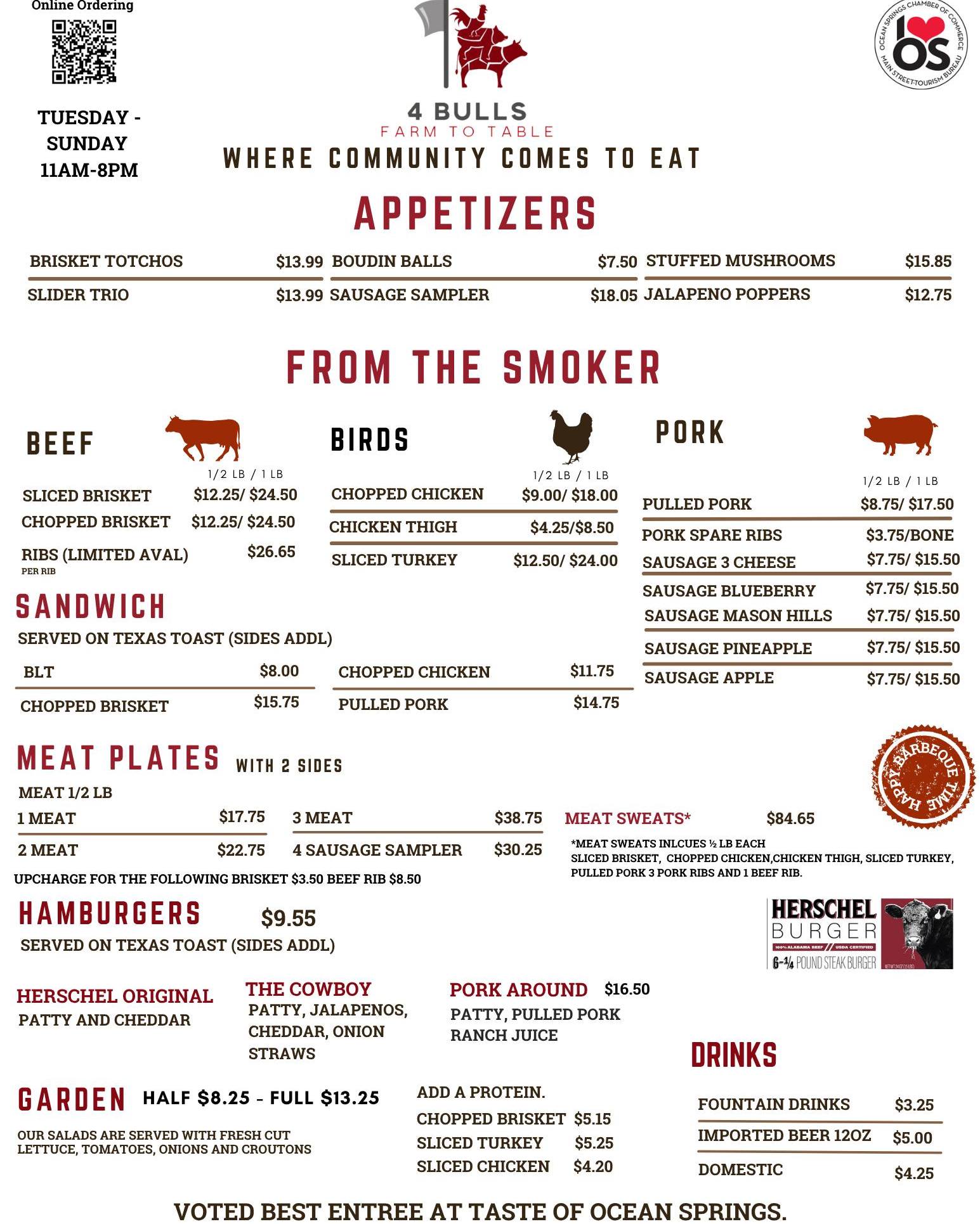 4-Bulls - 🔥 NEW MENU DROP at 4-Bulls! 🔥 We’ve updated our... | Facebook