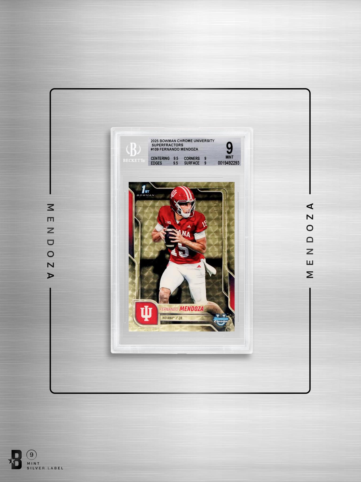 This 2025 Fernando Mendoza Bowman Chrome University Superfractor