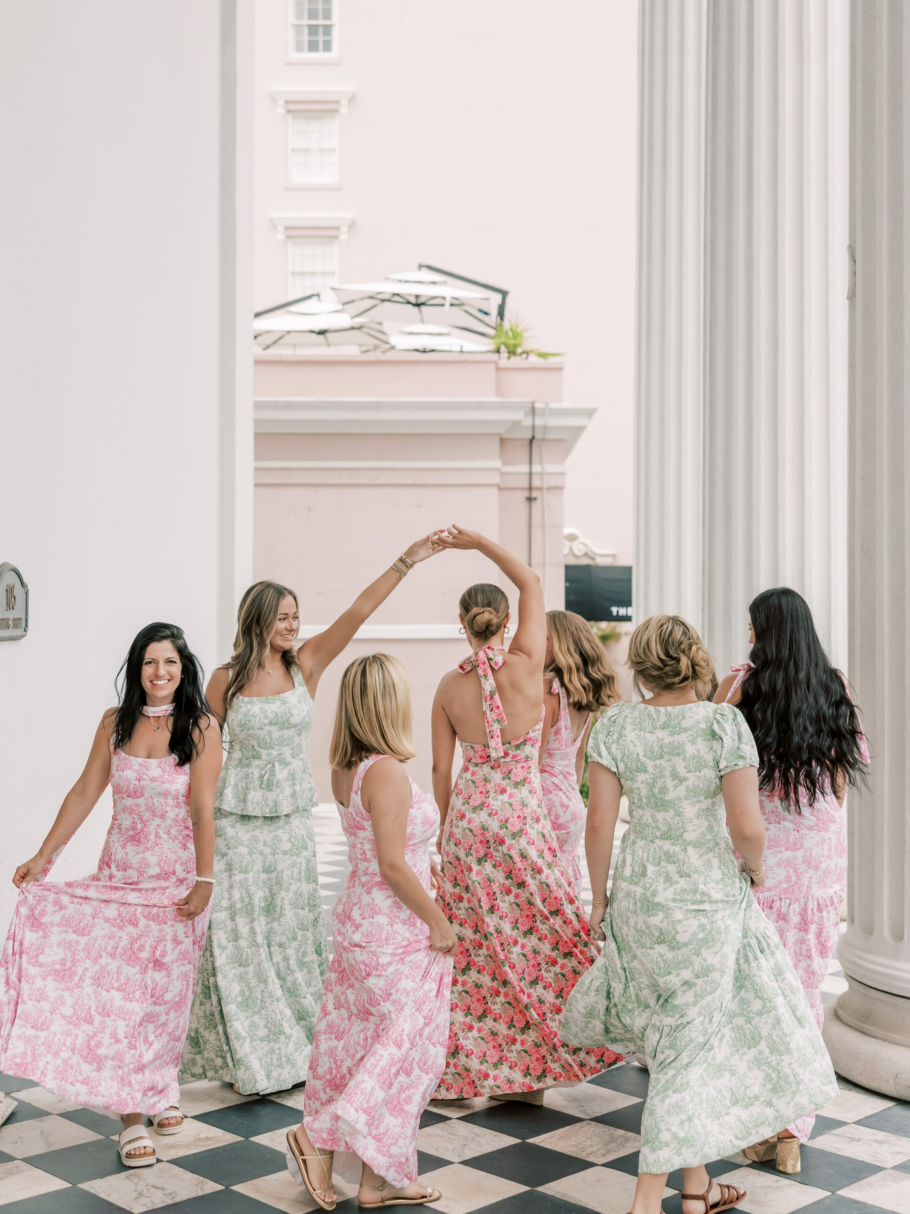 smith and quinn bridesmaid dresses The prettiest prints, the sweetest girls, a weekend I can't stop dreaming about🥺🎀 our bachelorette wardrobe was made complete by & Wedding and seeing all my favorite girls dressed shoulder A