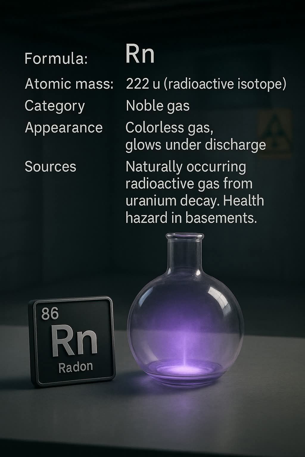 Chemistry - “Radon (Rn) – The Invisible Killer Gas 💨☠️ | Periodic Table ...
