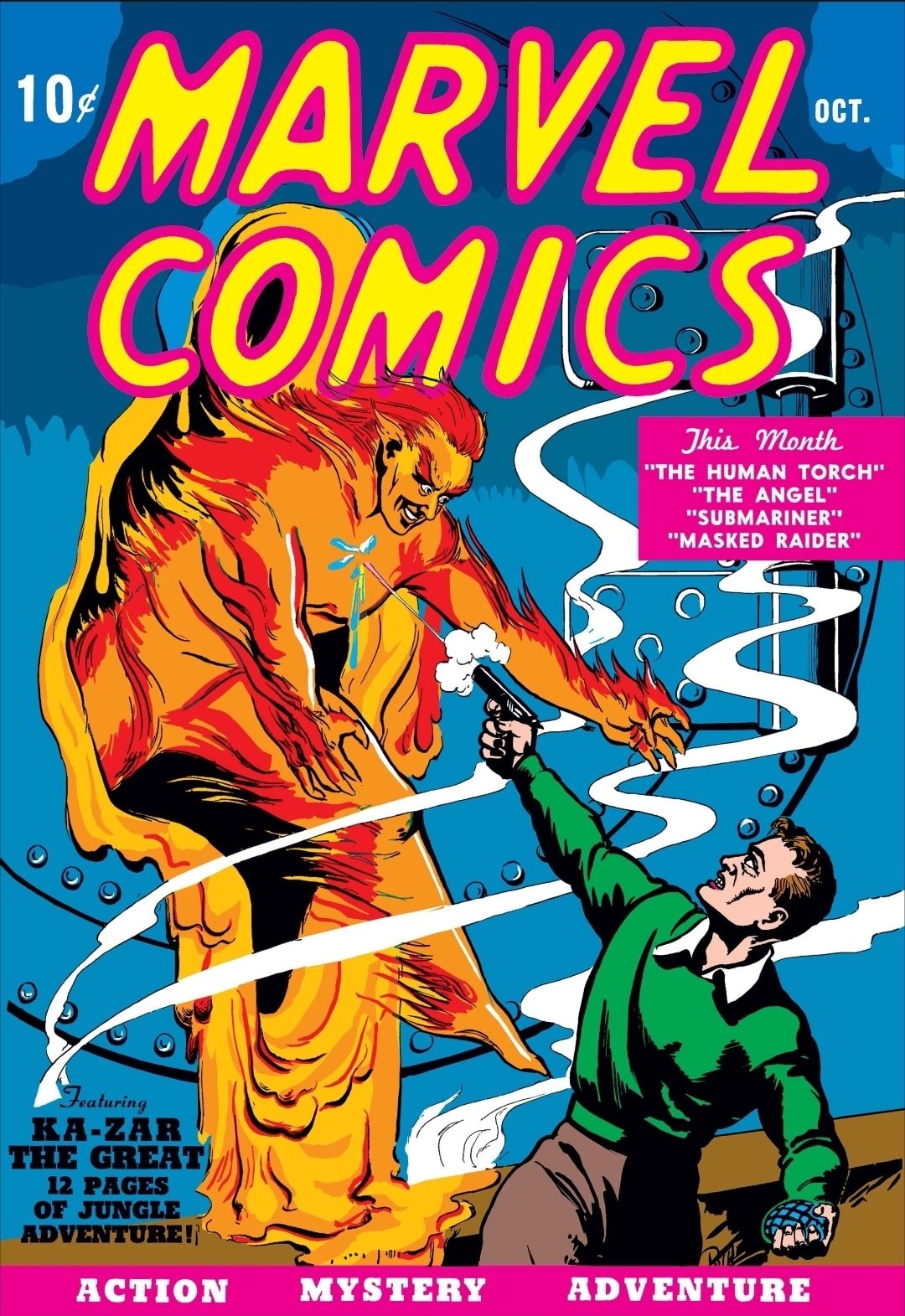 マーベルストーリータイム英語 On this date in 1939, Timely Comics' Marvel Comics #1 hit the
