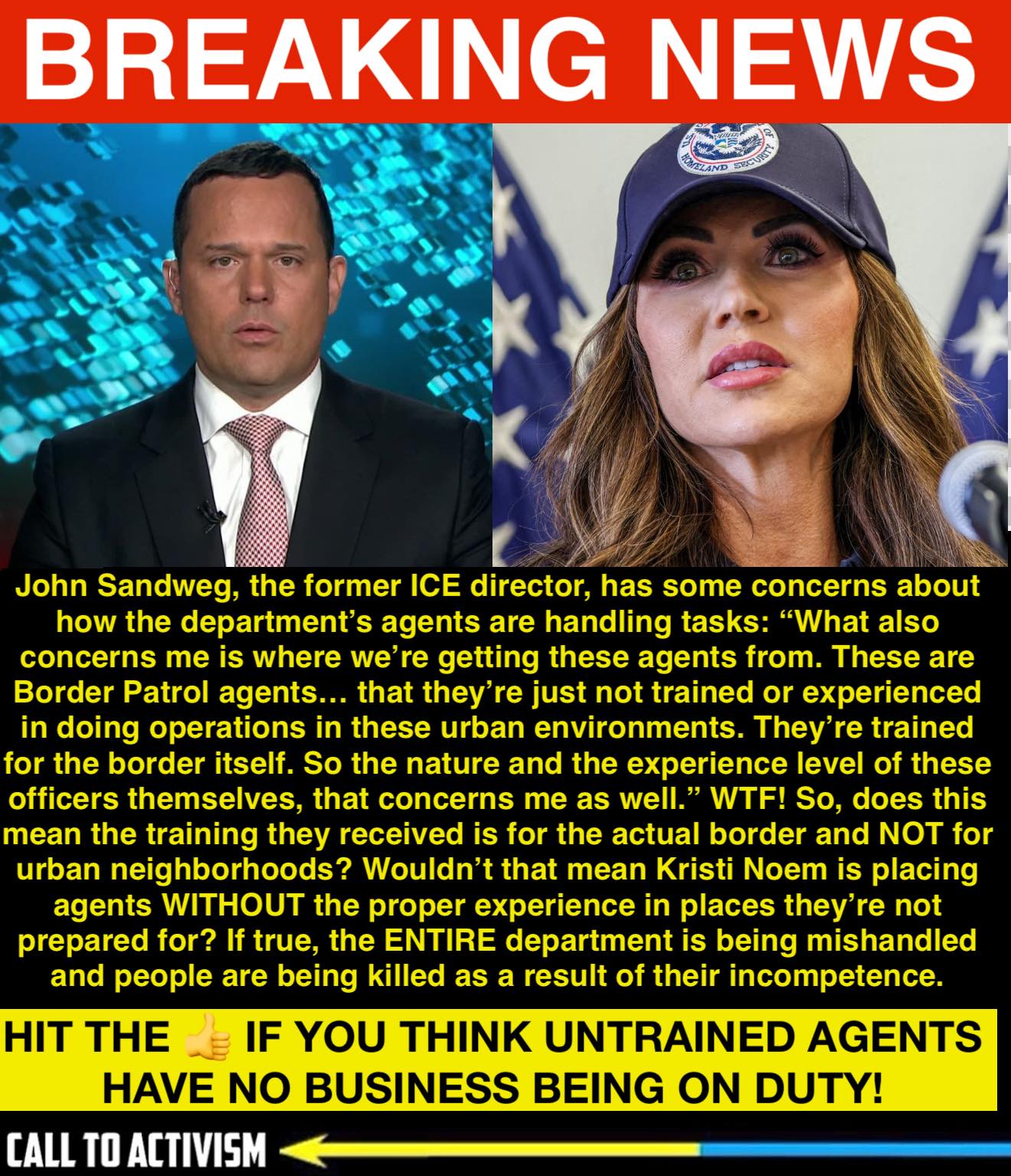 WOW! The Former ICE director is calling... - CALL TO ACTIVISM | Facebook