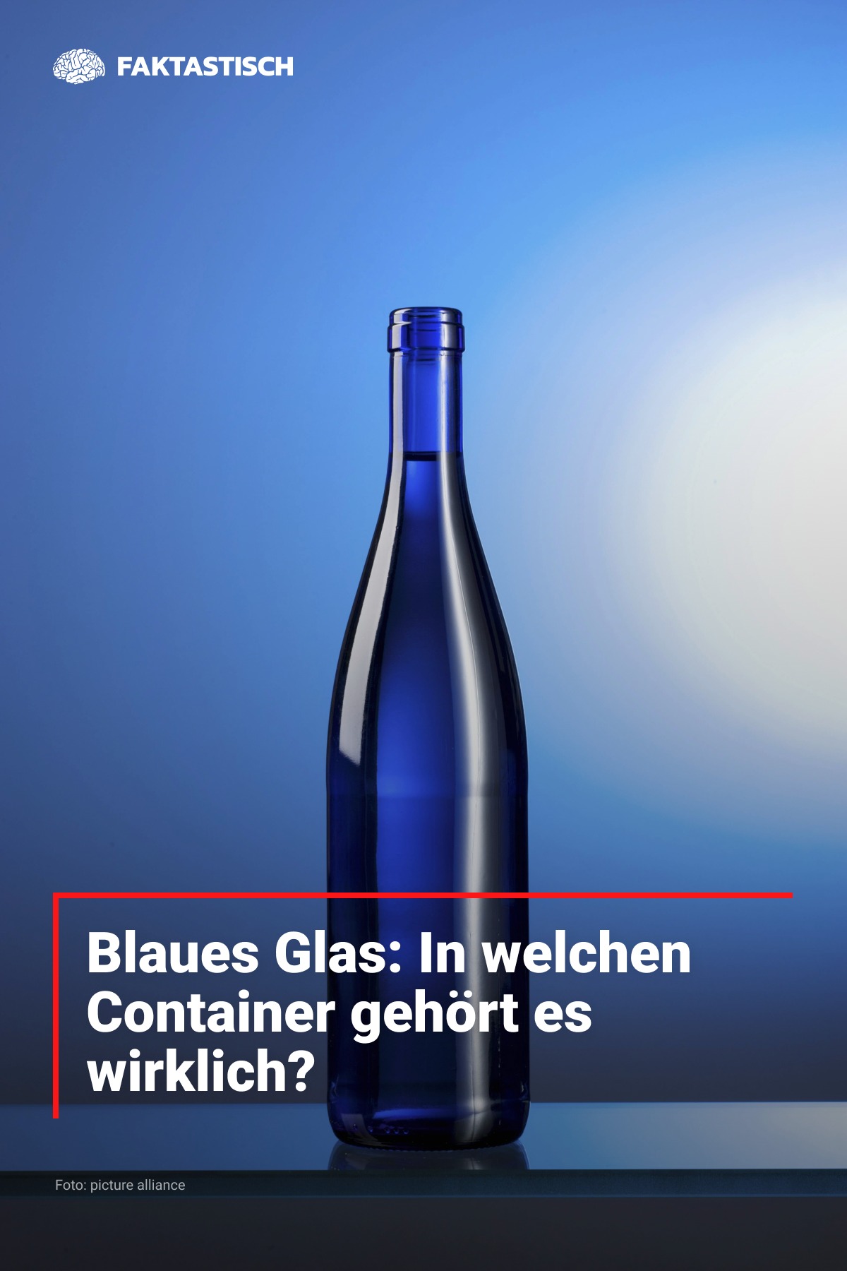 Altglas gehört in Deutschland in spezielle Container, die nach Farben getrennt werden. Doch in welchen kommt das seltene blaue Glas? 🤔