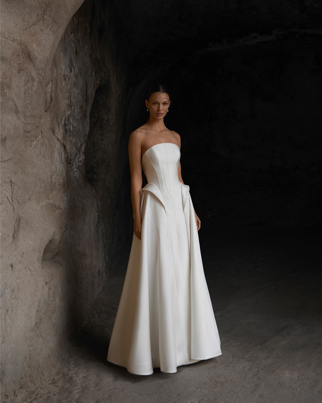 alina formal illusion lace a-line dress Alina' combines perfect structure, graceful arc details, and soft luminous fabric Concealed inner snaps create weather-warm Kamali Aqua Blue Rhinestone Color:Stormy