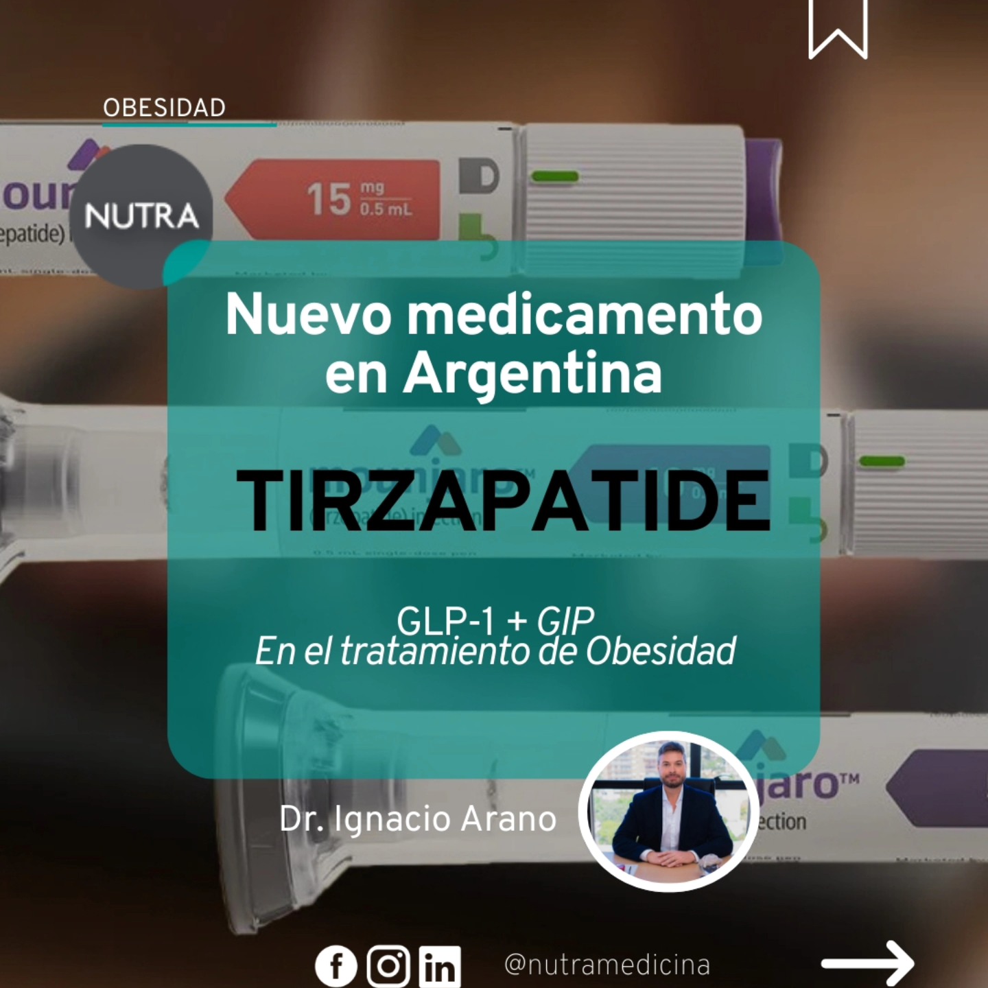 La tirzepatida es un medicamento innovador, comercializado bajo la marca Mounjaro, que se utiliza para el tratamiento de la obesidad y la diabetes tipo 2. Uso y eficacia en obesidad Mecanismo de